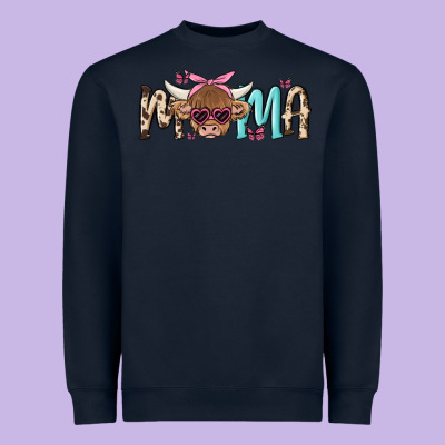 Mama Cow Heavyweight Sweatshirt Designed By Maliassmallbusiness