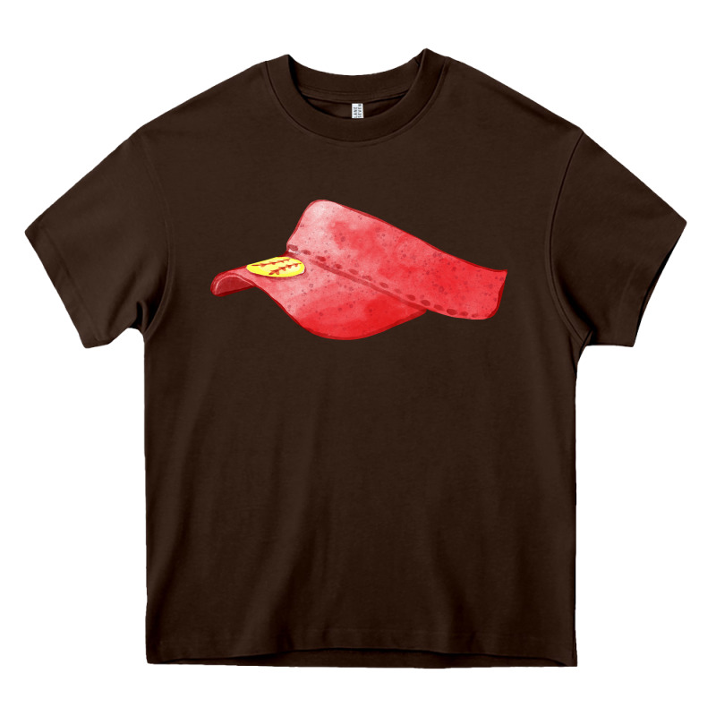 Red Softball Visor Fa Element Heavy Core Tee by FaDigitalArtStudio | Teevron