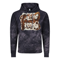 Cloud Black hand drawn cowhide cow fur Vintage Hoodie - BarkalooDesign