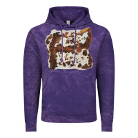 Cloud Purple hand drawn cowhide cow fur Vintage Hoodie - BarkalooDesign