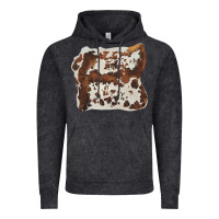 Vintage Black hand drawn cowhide cow fur Vintage Hoodie - BarkalooDesign
