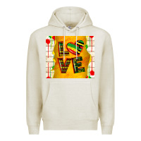 Oatmeal Heather juneteenth love Premium Hoodie - TumblerDesignByShophia
