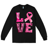 Black Breast Cancer love Long Sleeve Tee - NancyCooperArtShop