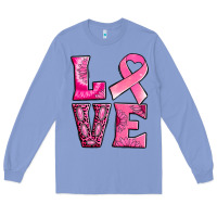 Colony Blue Breast Cancer love Long Sleeve Tee - NancyCooperArtShop
