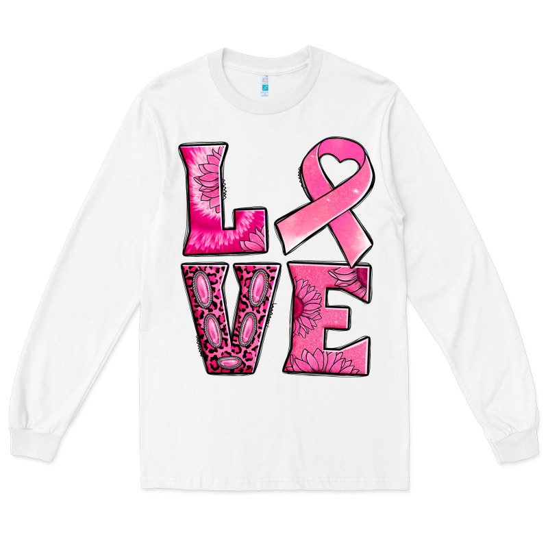 Breast Cancer Love Long Sleeve Tee by NancyCooperArtShop | Teevron