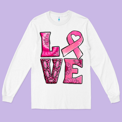 Breast Cancer Love Long Sleeve Tee Designed By Nancycooperartshop