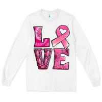 White Breast Cancer love Long Sleeve Tee - NancyCooperArtShop