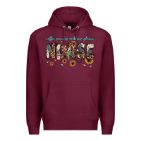 Burgundy nurse coffee scrubs rubber gloves Premium Hoodie - JahusDesignShop