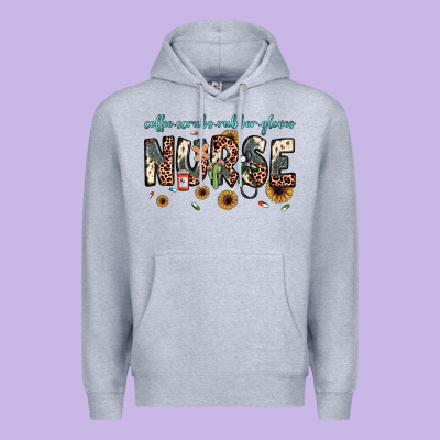 Nurse Coffee Scrubs Rubber Gloves Premium Hoodie Designed By Jahusdesignshop