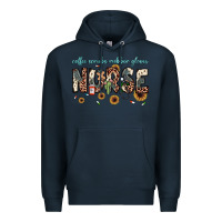Navy nurse coffee scrubs rubber gloves Premium Hoodie - JahusDesignShop