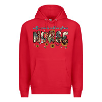 Red nurse coffee scrubs rubber gloves Premium Hoodie - JahusDesignShop