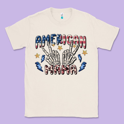 American Mama Classic Tee Designed By Maliassmallbusiness