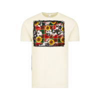 Vintage Arctic cowhide sunflowers candy canes Vintage Tee - Jasminsmagicworld