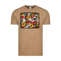 Vintage Coffee cowhide sunflowers candy canes Vintage Tee - Jasminsmagicworld