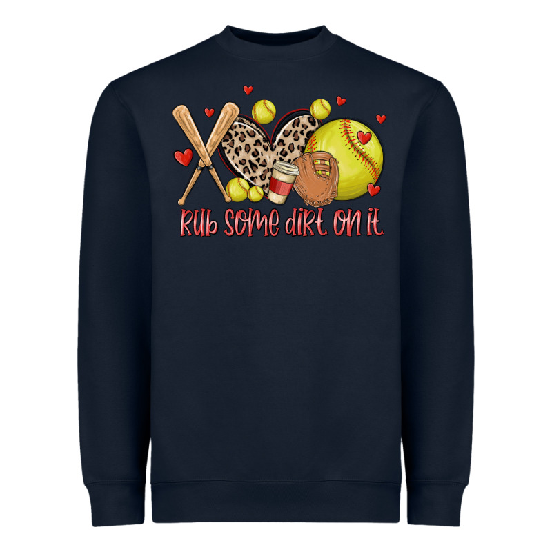 Rub Some Dirt On It Softball Heavyweight Sweatshirt by MaliasSmallBusiness | Teevron