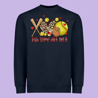 Rub Some Dirt On It Softball Heavyweight Sweatshirt Designed By Maliassmallbusiness