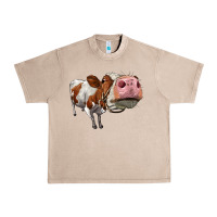 French Oak cute simmental cow Urban Heavy Tee - LillyAllenDesigns