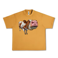 Peanut Butter cute simmental cow Urban Heavy Tee - LillyAllenDesigns