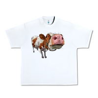 White cute simmental cow Urban Heavy Tee - LillyAllenDesigns