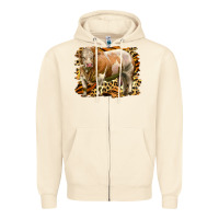 Sandshell western simmental bull Zipper Hoodie - LillyAllenDesigns