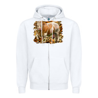 White western simmental bull Zipper Hoodie - LillyAllenDesigns