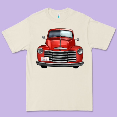 Western Red Truck Front View Premium Tee Designed By Fadigitalartstudio