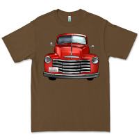 Cacao western red truck front view Premium Tee - FaDigitalArtStudio