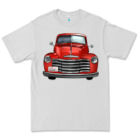 Dove Grey western red truck front view Premium Tee - FaDigitalArtStudio