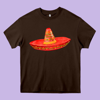 Red Sombrero Fa Element Heavy Core Tee Designed By Fadigitalartstudio