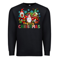 Black merry christmas gnome truck Premium Sweatshirt - texasbilliewilder