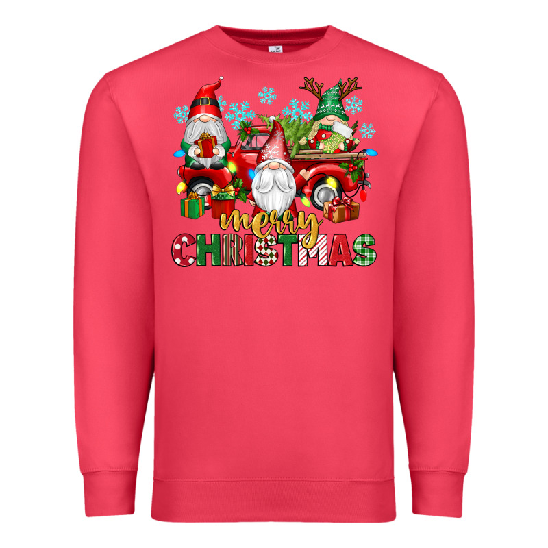 Merry Christmas Gnome Truck Premium Sweatshirt by texasbilliewilder | Teevron