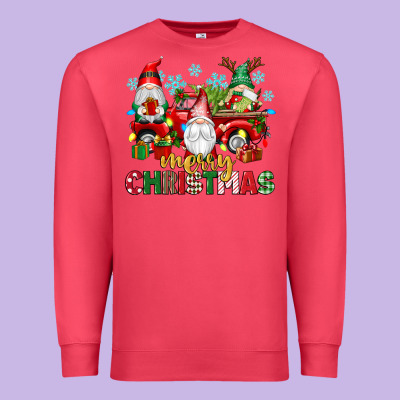 Merry Christmas Gnome Truck Premium Sweatshirt Designed By Texasbilliewilder