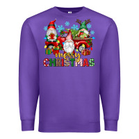 Purple merry christmas gnome truck Premium Sweatshirt - texasbilliewilder