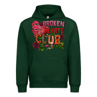 Forest Green Broken heart club Urban Hoodie - FaDigitalArtStudio