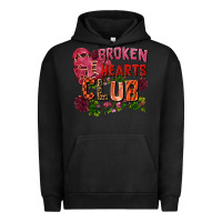 Pigment Black Broken heart club Urban Hoodie - FaDigitalArtStudio