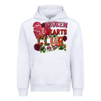 White Broken heart club Urban Hoodie - FaDigitalArtStudio