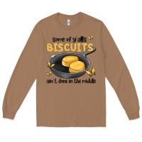 Toasted Coconut some of yalls biscuits aint done in the middle Long Sleeve Tee - MaliasSmallBusiness
