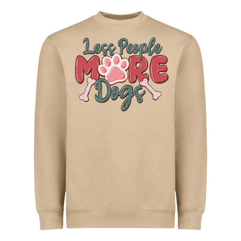 Less People More Dogs Heavyweight Sweatshirt by MaliasSmallBusiness | Teevron
