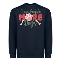 Navy less people more dogs Heavyweight Sweatshirt - MaliasSmallBusiness