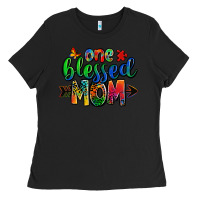 Black one blessed mom autism Ladies Tee - Zillion Design Studio