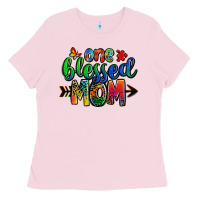Bubblegum Pink one blessed mom autism Ladies Tee - Zillion Design Studio