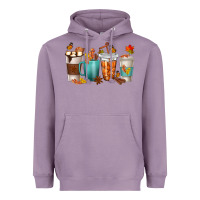 Lavender Thankful Coffee Cups Heavyweight Hoodie - texasbilliewilder