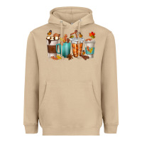 Mushroom Thankful Coffee Cups Heavyweight Hoodie - texasbilliewilder