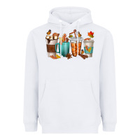 White Thankful Coffee Cups Heavyweight Hoodie - texasbilliewilder