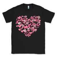 Black breast cancer awareness heart Classic Tee - MaliasSmallBusiness