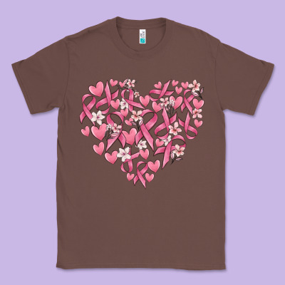 Breast Cancer Awareness Heart Classic Tee Designed By Maliassmallbusiness