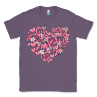 Lavender breast cancer awareness heart Classic Tee - MaliasSmallBusiness