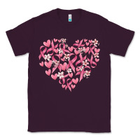Plum breast cancer awareness heart Classic Tee - MaliasSmallBusiness
