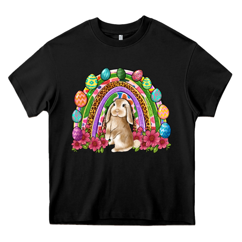 Easter Rainbow Bunny Easter Day Heavy Core Tee by Neo Western | Teevron