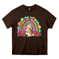 Chocolate Brown Easter rainbow Bunny Easter Day Heavy Core Tee - Neo Western